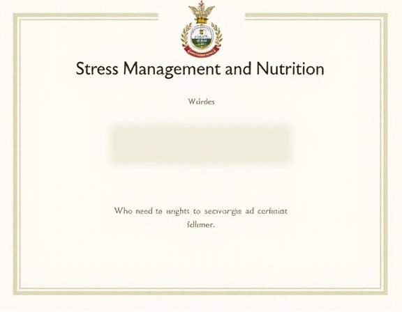 Certificat de Formation en Gestion du Stress et Nutrition